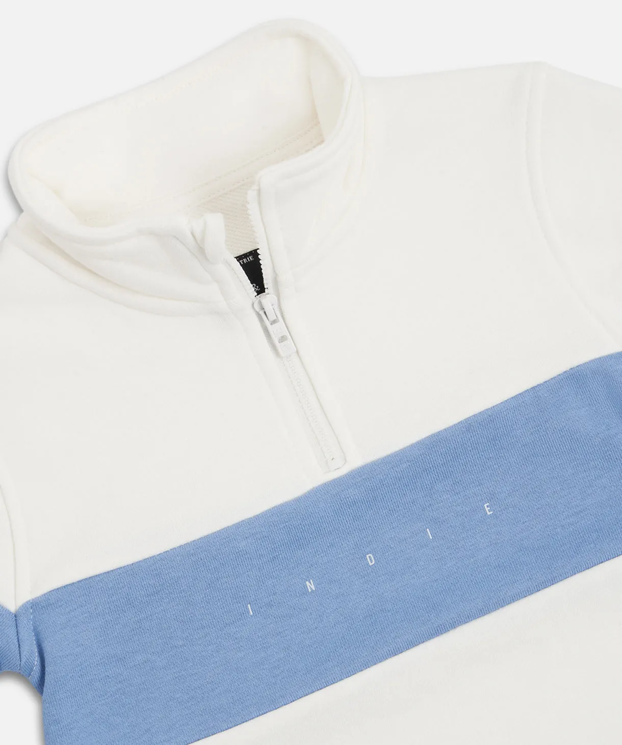 The Newhall Track Top - Cream Lt Blue