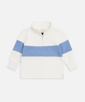 The Newhall Track Top - Cream Lt Blue