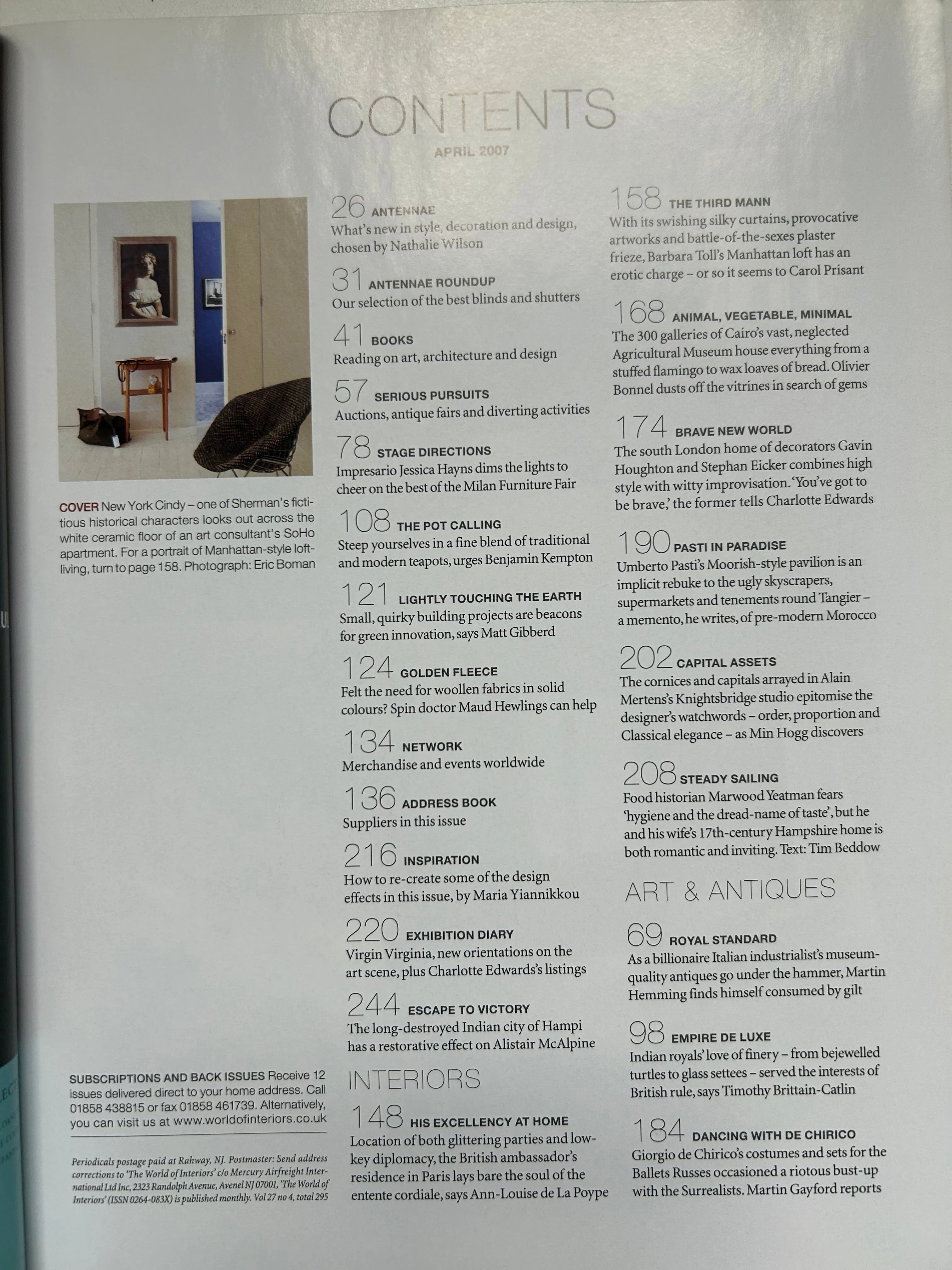 The World of Interiors April 2007