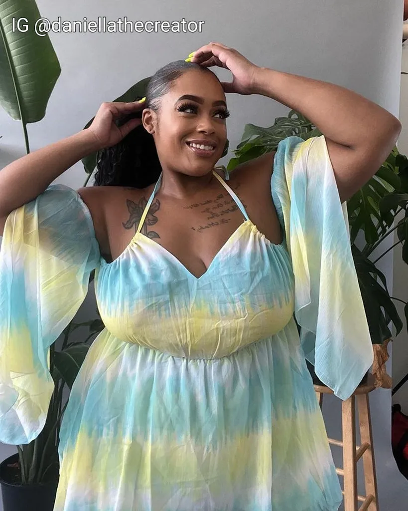Tie Dye Print Cold Shoulder Jumpsuits