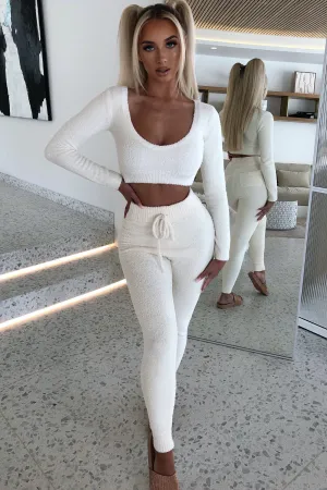 TNG Cosy Crop set Loungewear - cream