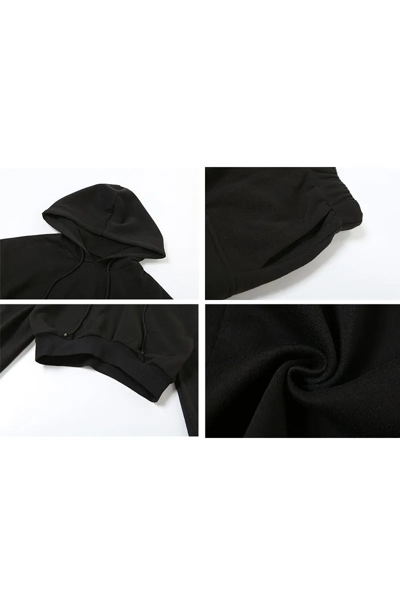 UG676 Hood Jacket Top and Shorts Set
