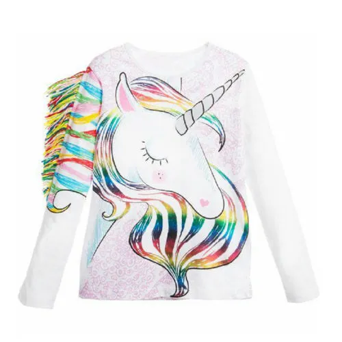 Unicorn Pastel Tops T-shirt for Girls 1-6 Years old
