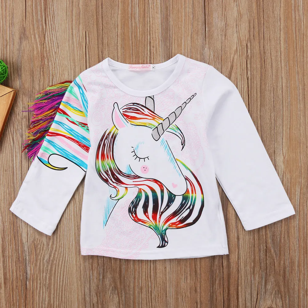 Unicorn Pastel Tops T-shirt for Girls 1-6 Years old