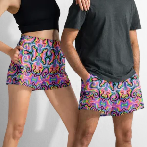 Unisex Running Shorts (Recycled Material)- "Electric" Design