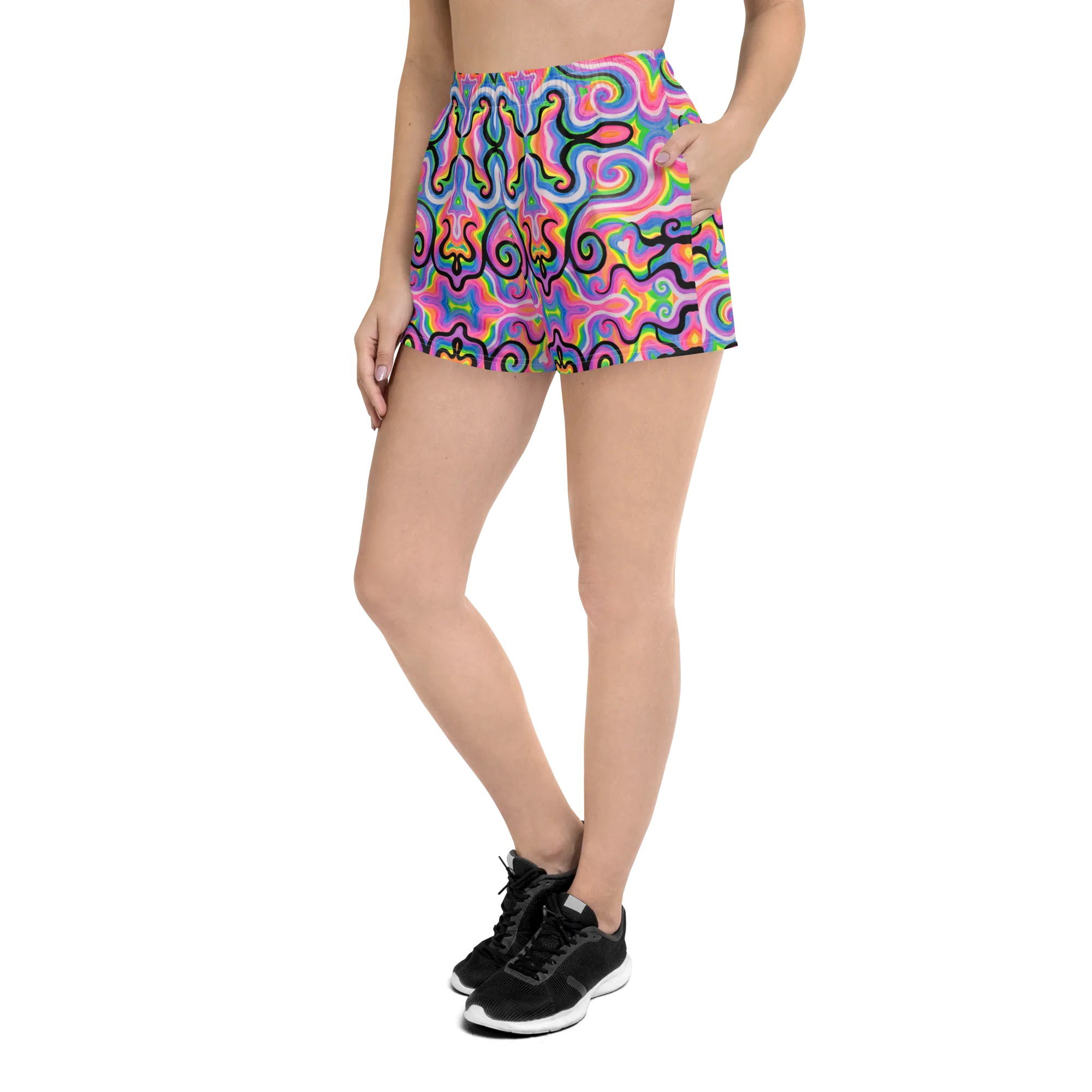Unisex Running Shorts (Recycled Material)- "Electric" Design