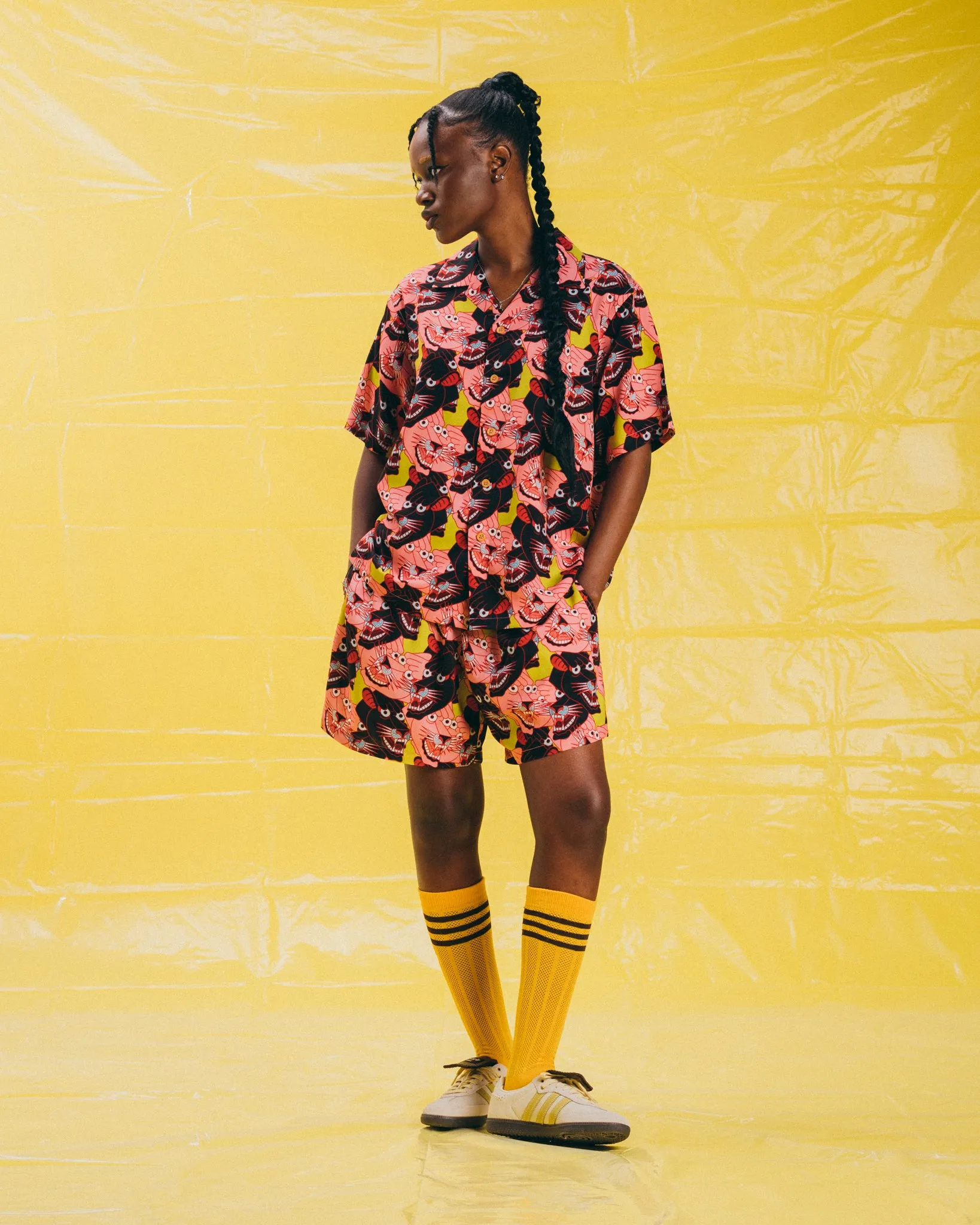 [UNISEX] TEIDE X LOCO MOSQUITO "PANTHER HEADS" SHORTS