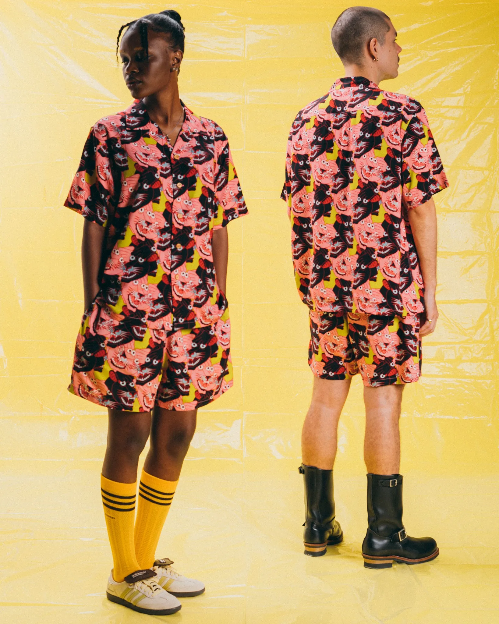[UNISEX] TEIDE X LOCO MOSQUITO "PANTHER HEADS" SHORTS