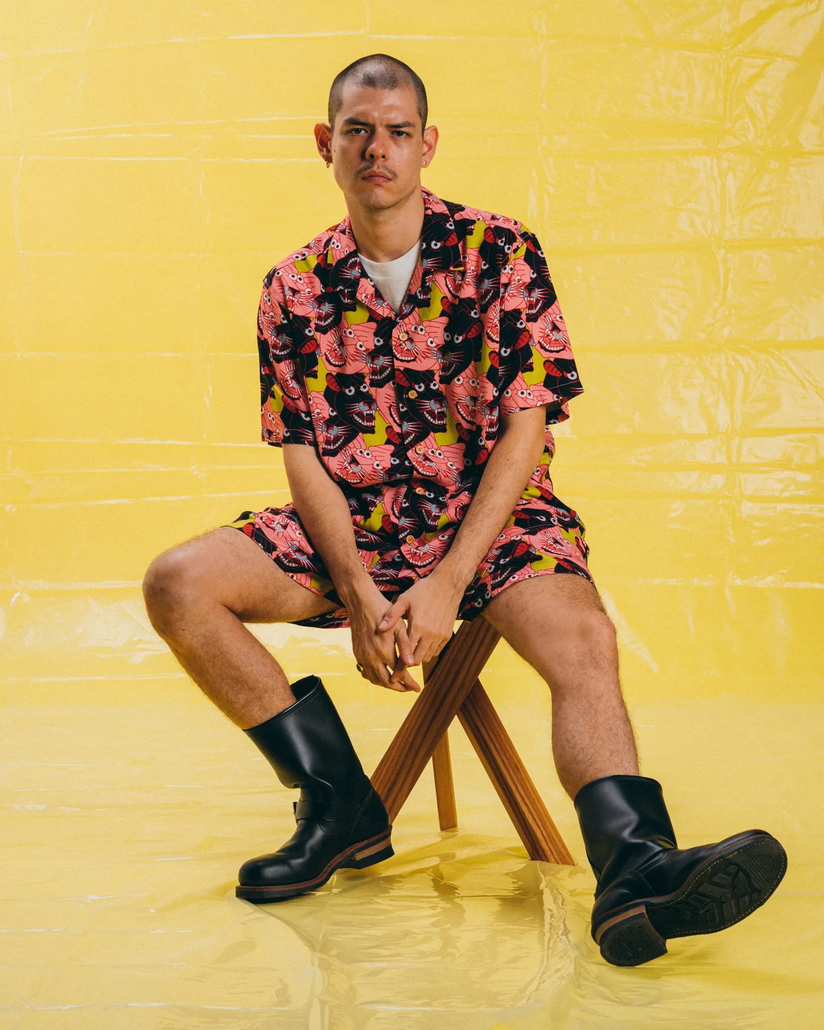 [UNISEX] TEIDE X LOCO MOSQUITO "PANTHER HEADS" SHORTS