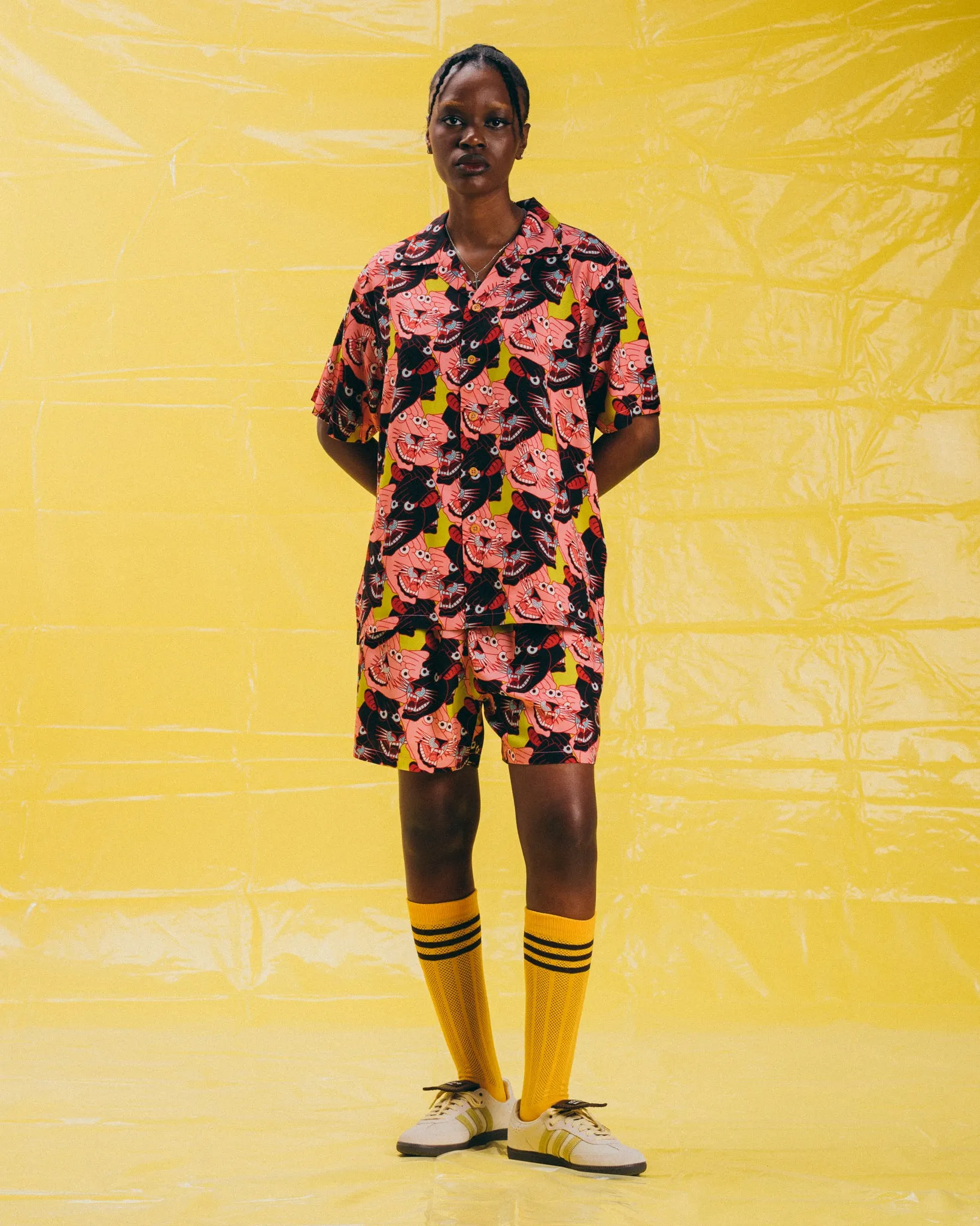 [UNISEX] TEIDE X LOCO MOSQUITO "PANTHER HEADS" SHORTS