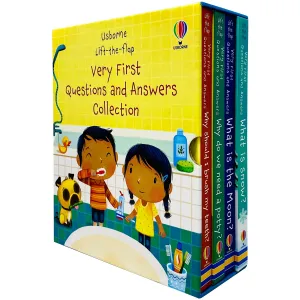 Usborne Lift-the-flap Series My Very First Questions and Answers Collection 4 Books Box Set