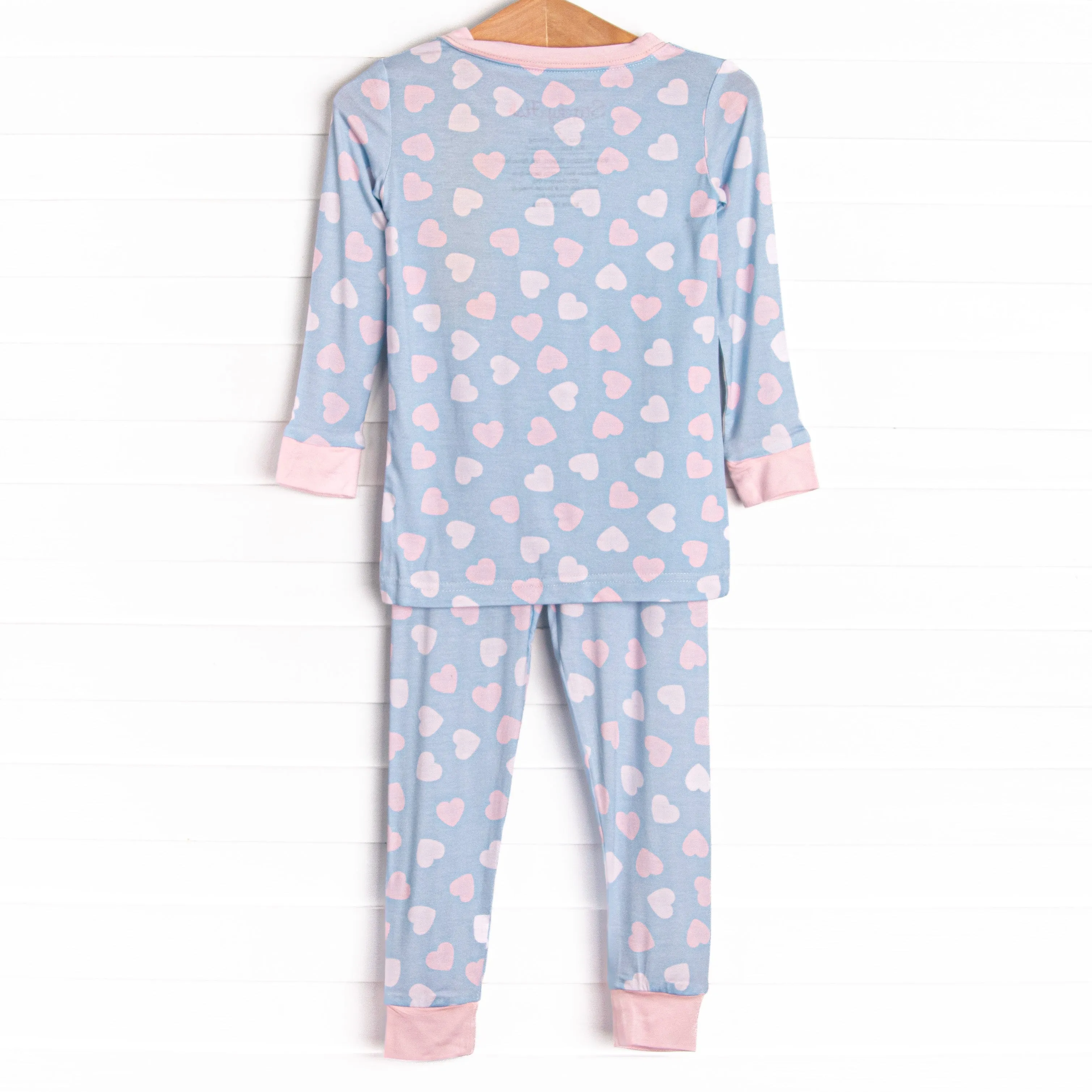 Valentine Blues Bamboo Pajama Set, Blue