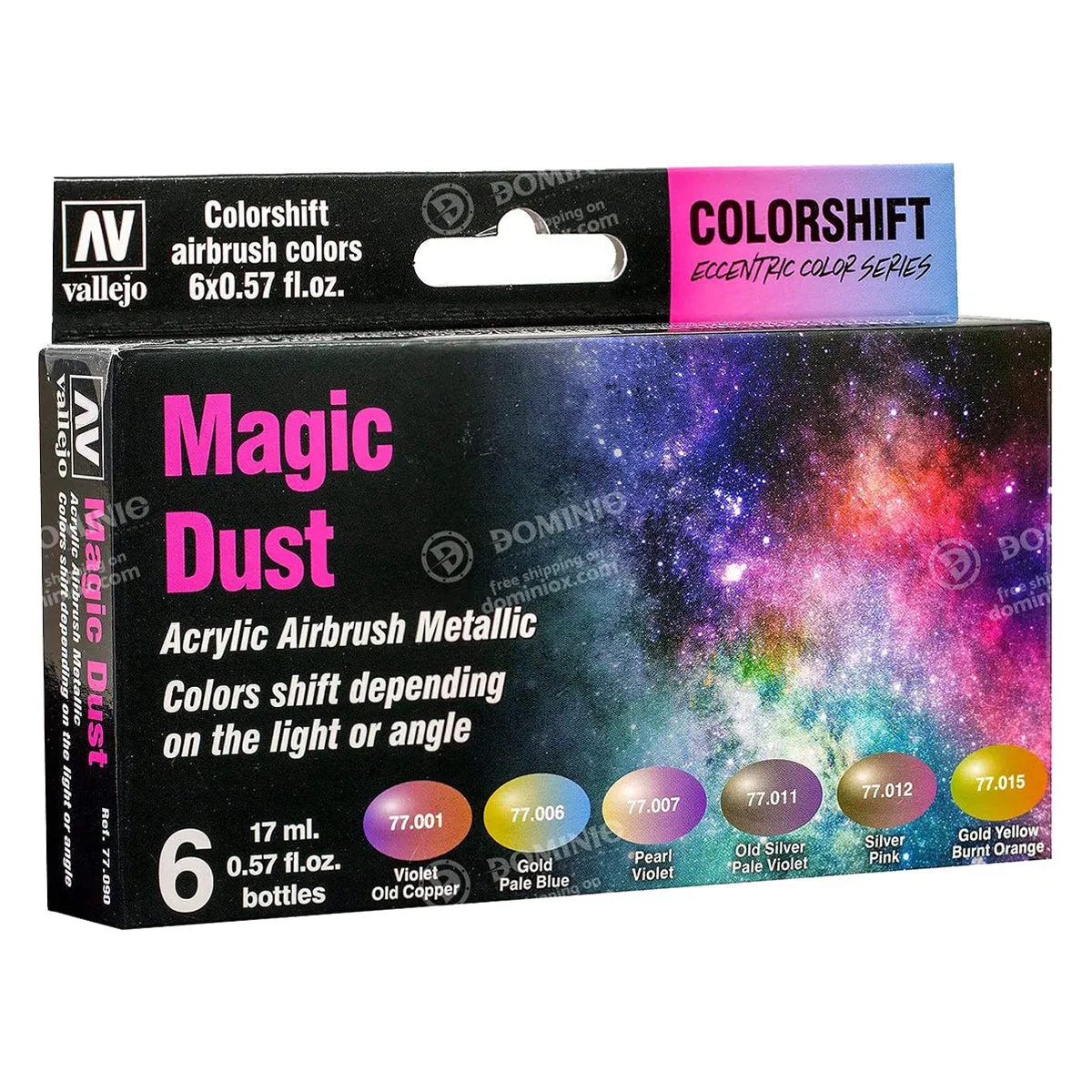 Vallejo Eccentric The Shifters Magic Dust 6 Colour Set Acrylic Airbrush Paint