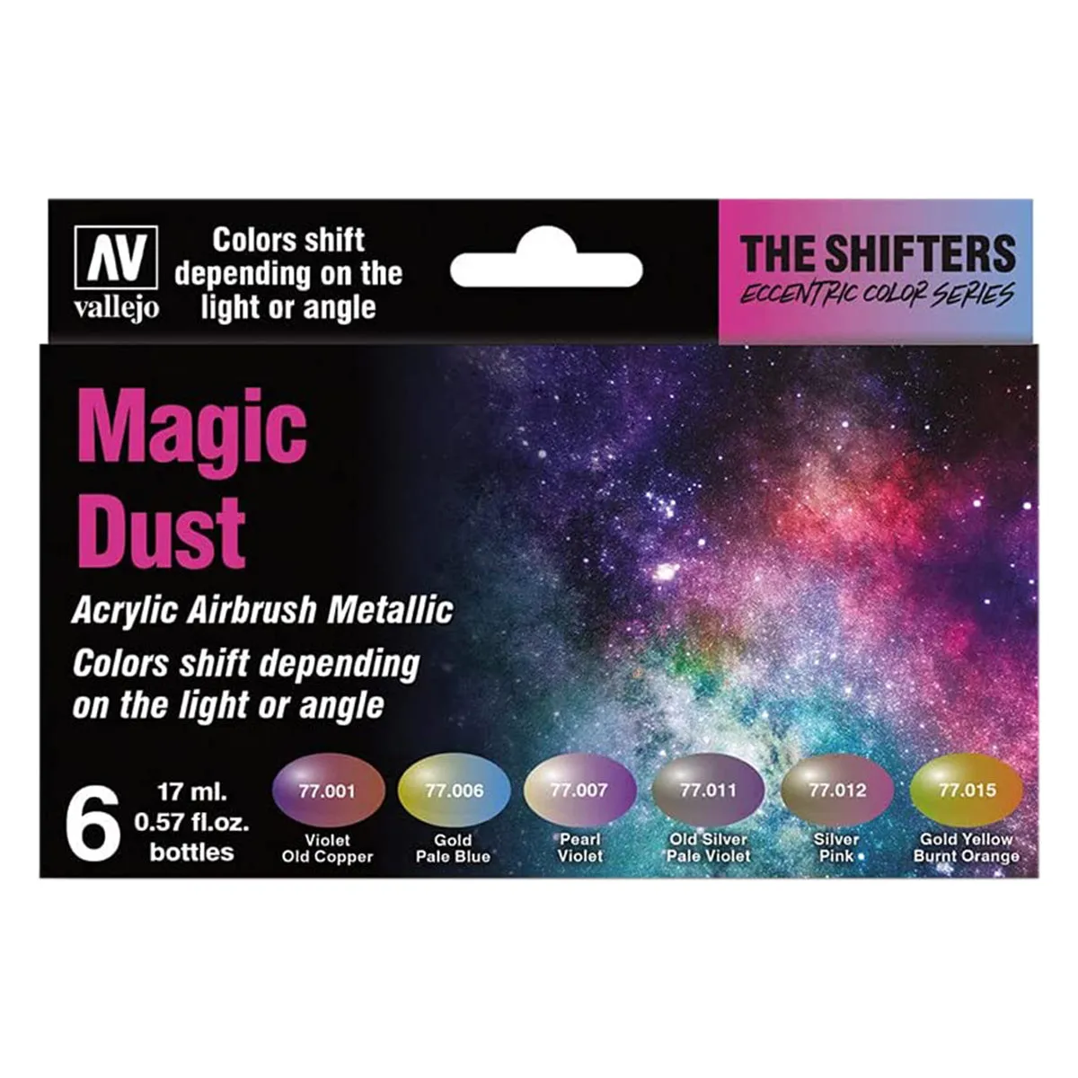 Vallejo Eccentric The Shifters Magic Dust 6 Colour Set Acrylic Airbrush Paint