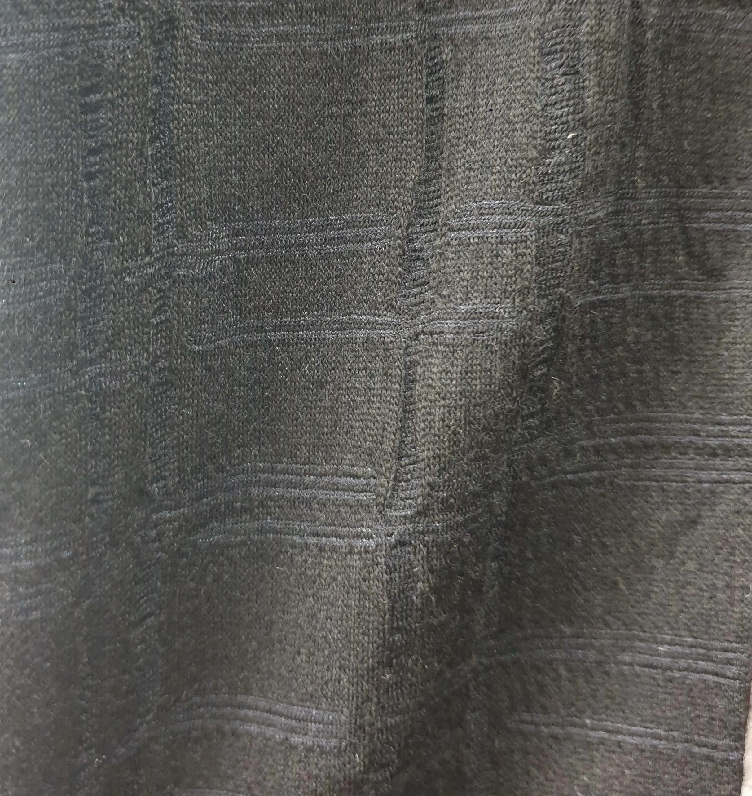 Vigorella black wool mix long cardigan one size