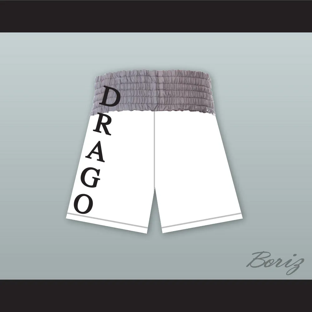 Viktor Drago Russia White and Gray Boxing Shorts Creed II
