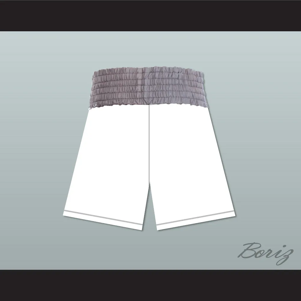 Viktor Drago Russia White and Gray Boxing Shorts Creed II