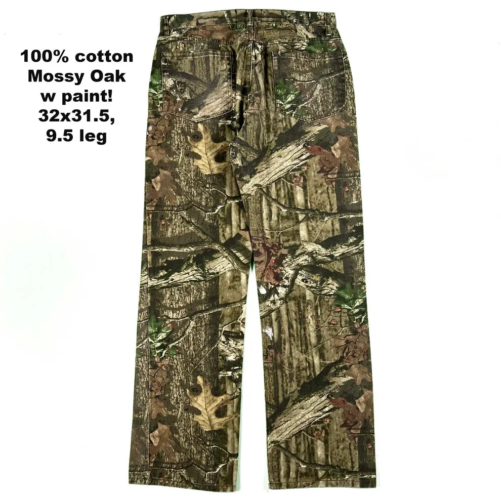 Vintage Camo Denim/Cotton Pants- SELECT PAIR