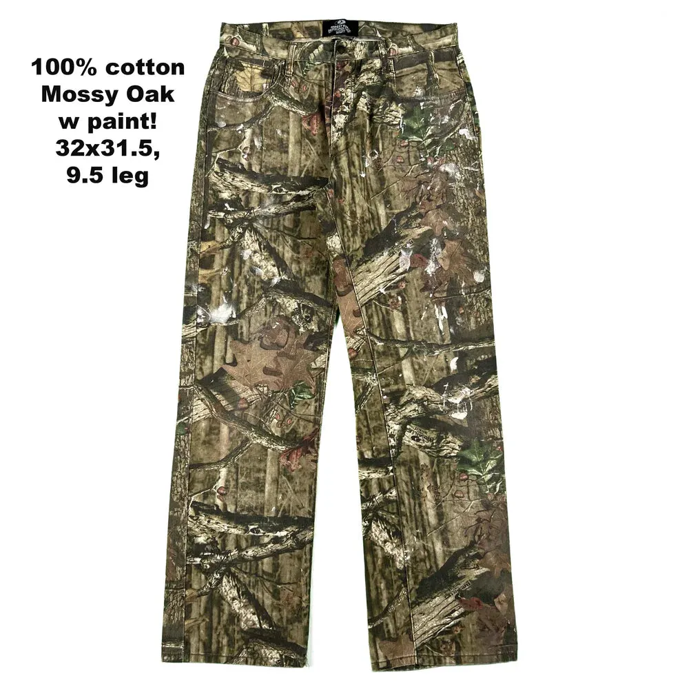 Vintage Camo Denim/Cotton Pants- SELECT PAIR