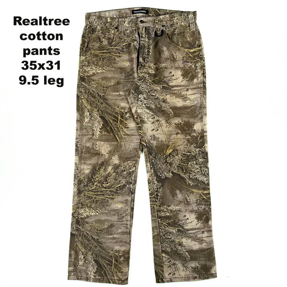Vintage Camo Denim/Cotton Pants- SELECT PAIR