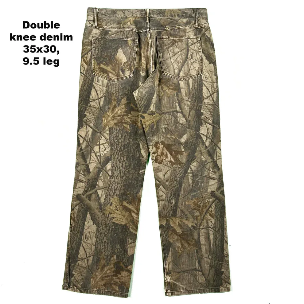 Vintage Camo Denim/Cotton Pants- SELECT PAIR