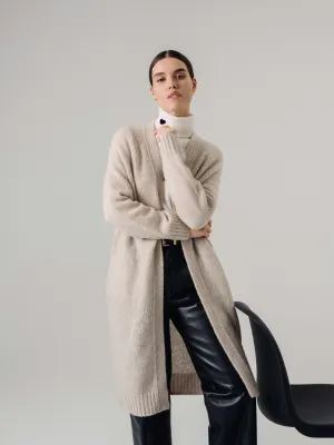 Vivian Cashmere Maxi Open Cardigan