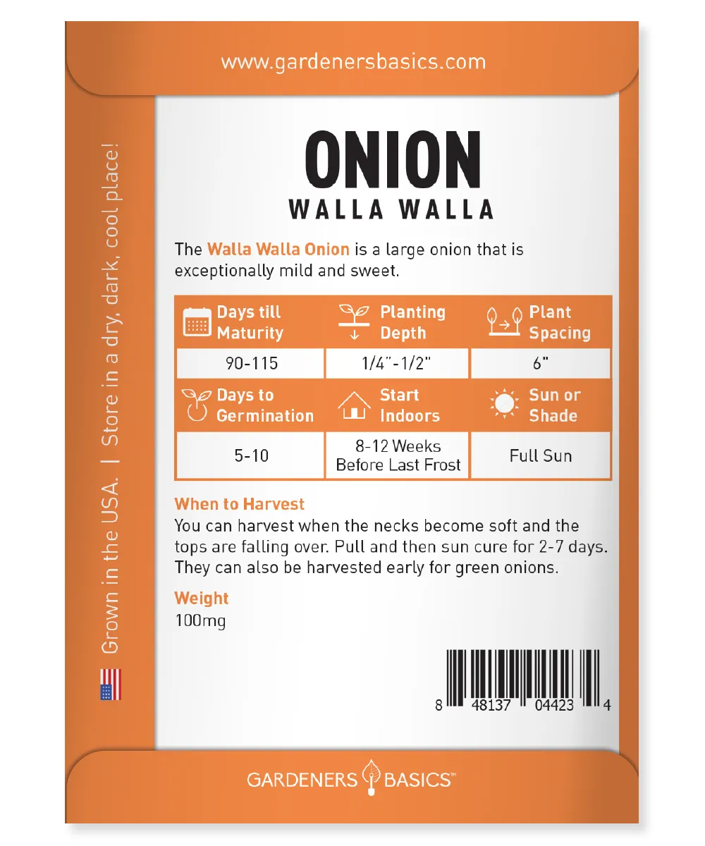 Walla Walla Sweet Onion Seeds