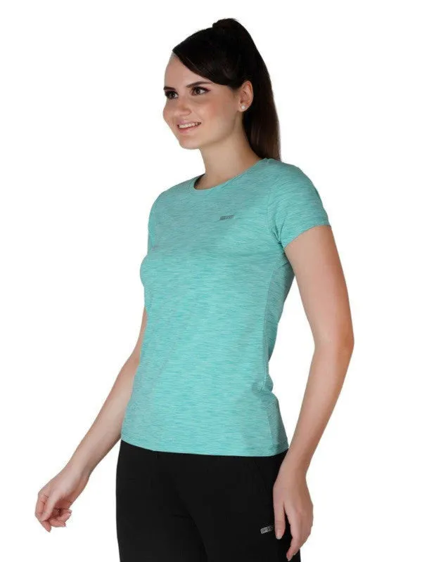 Women Green Solid Tops & T-Shirts-4W-CRUISER TEE_4W-GN