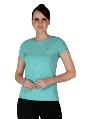 Women Green Solid Tops & T-Shirts-4W-CRUISER TEE_4W-GN
