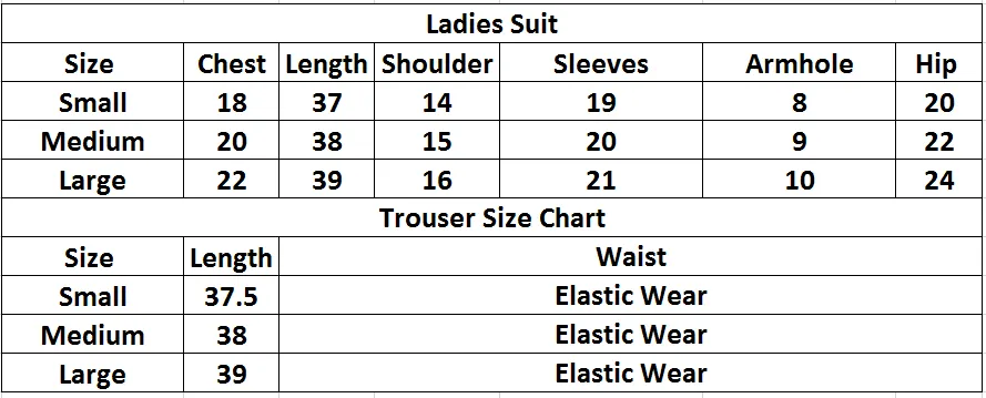 Women's 2Pcs Printed Suit Color Light-Blue
