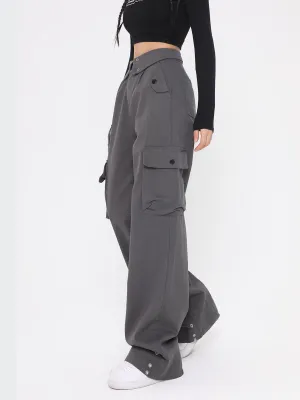 Women’s High Waist Long Cargo Pants with Pockets