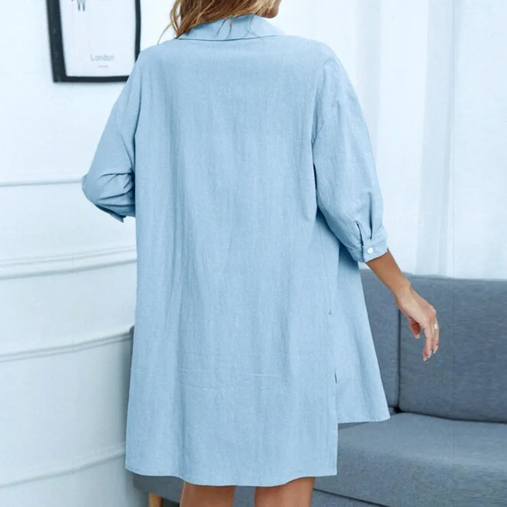 Women's Pajama Set with Drawstring Shorts and Three Quarter Length Shirt