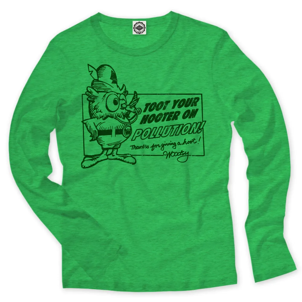 Woodsy Owl "Toot Your Hooter" Kid's Long Sleeve Tee