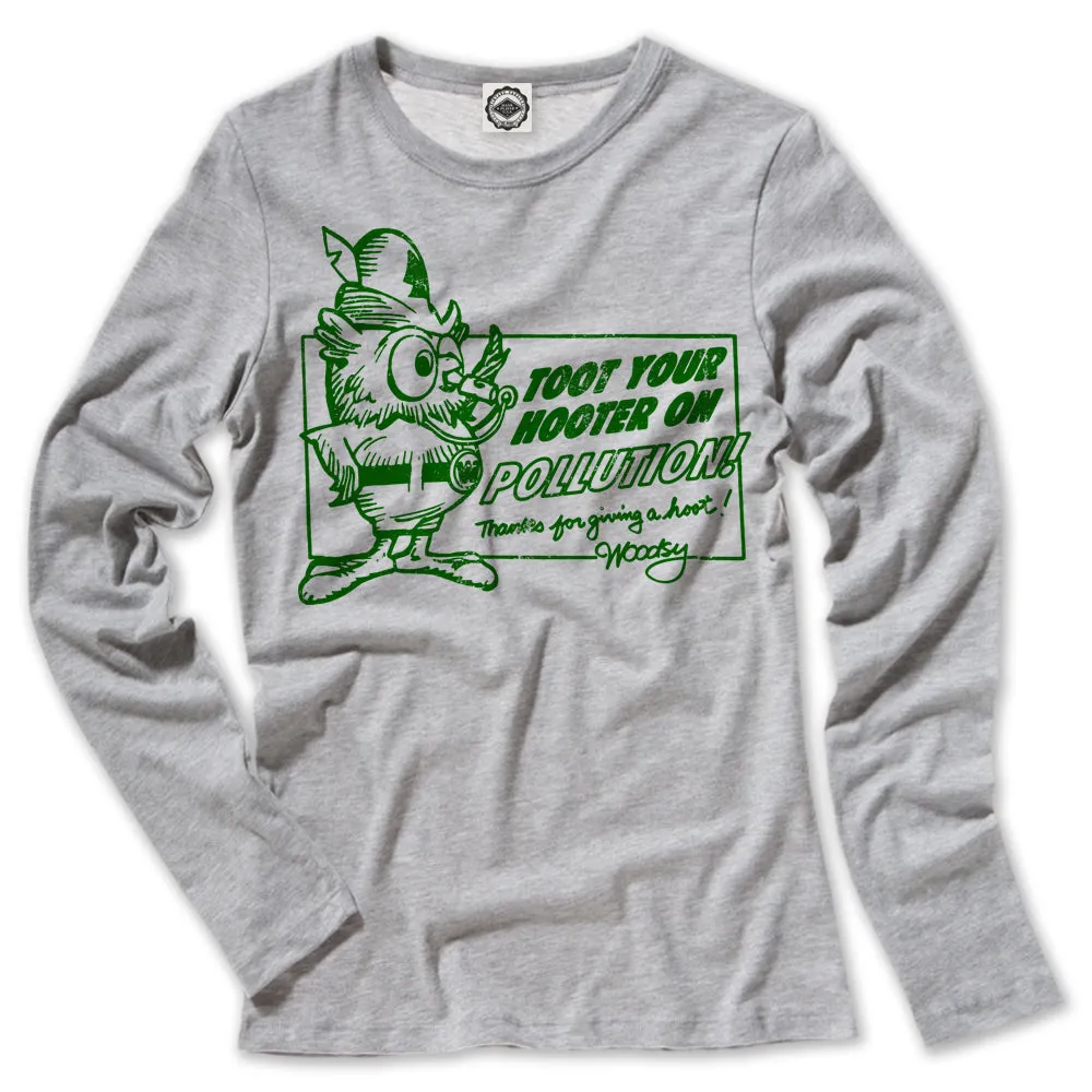 Woodsy Owl "Toot Your Hooter" Kid's Long Sleeve Tee