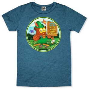 Woodsy Owl Retro 70's Logo Kid's Tee