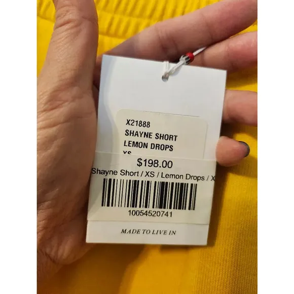 Xirena Shayne Shorts Yellow Sweat Shorts - Size XS