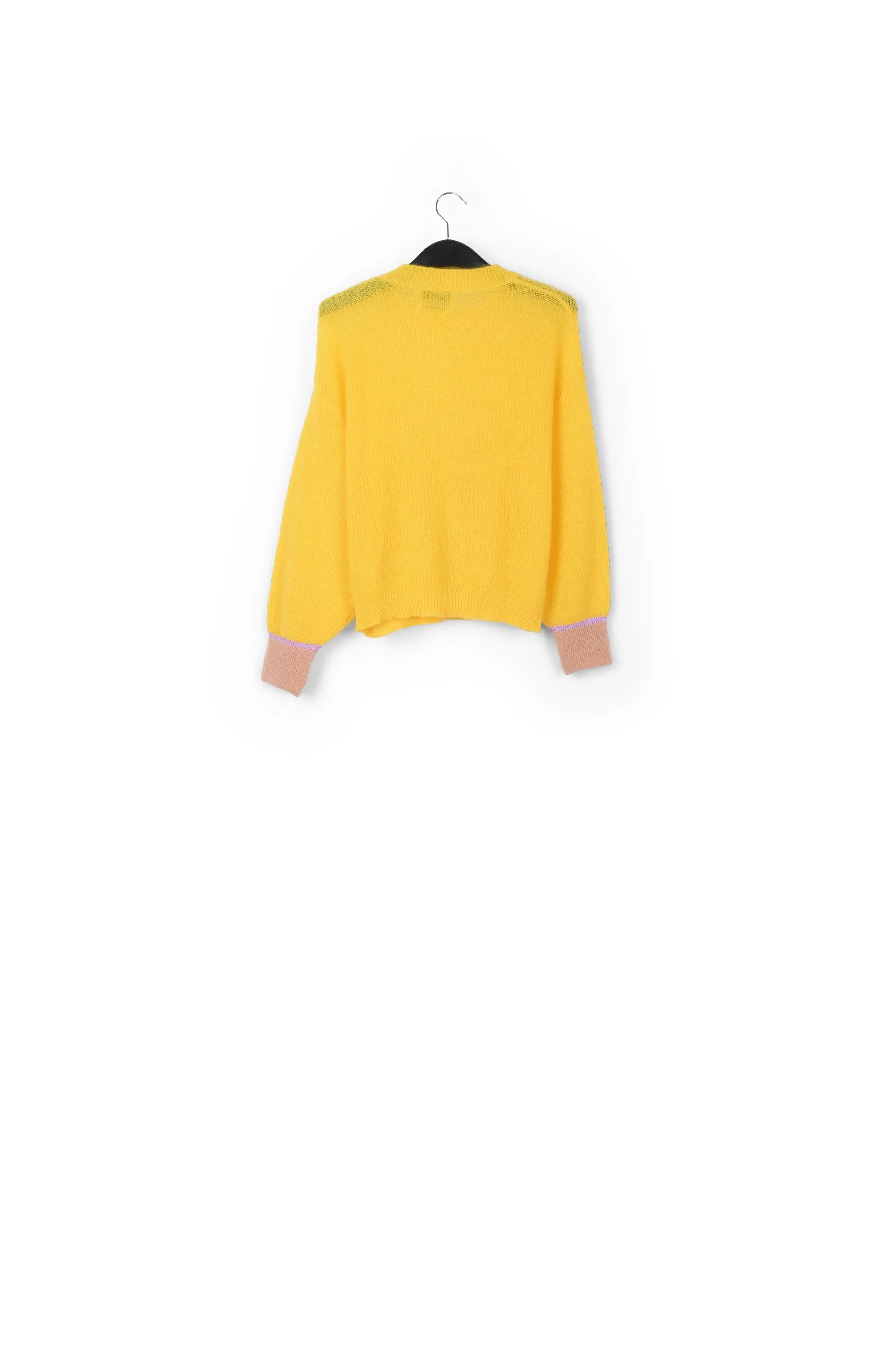 Yellow mohair-blend knit