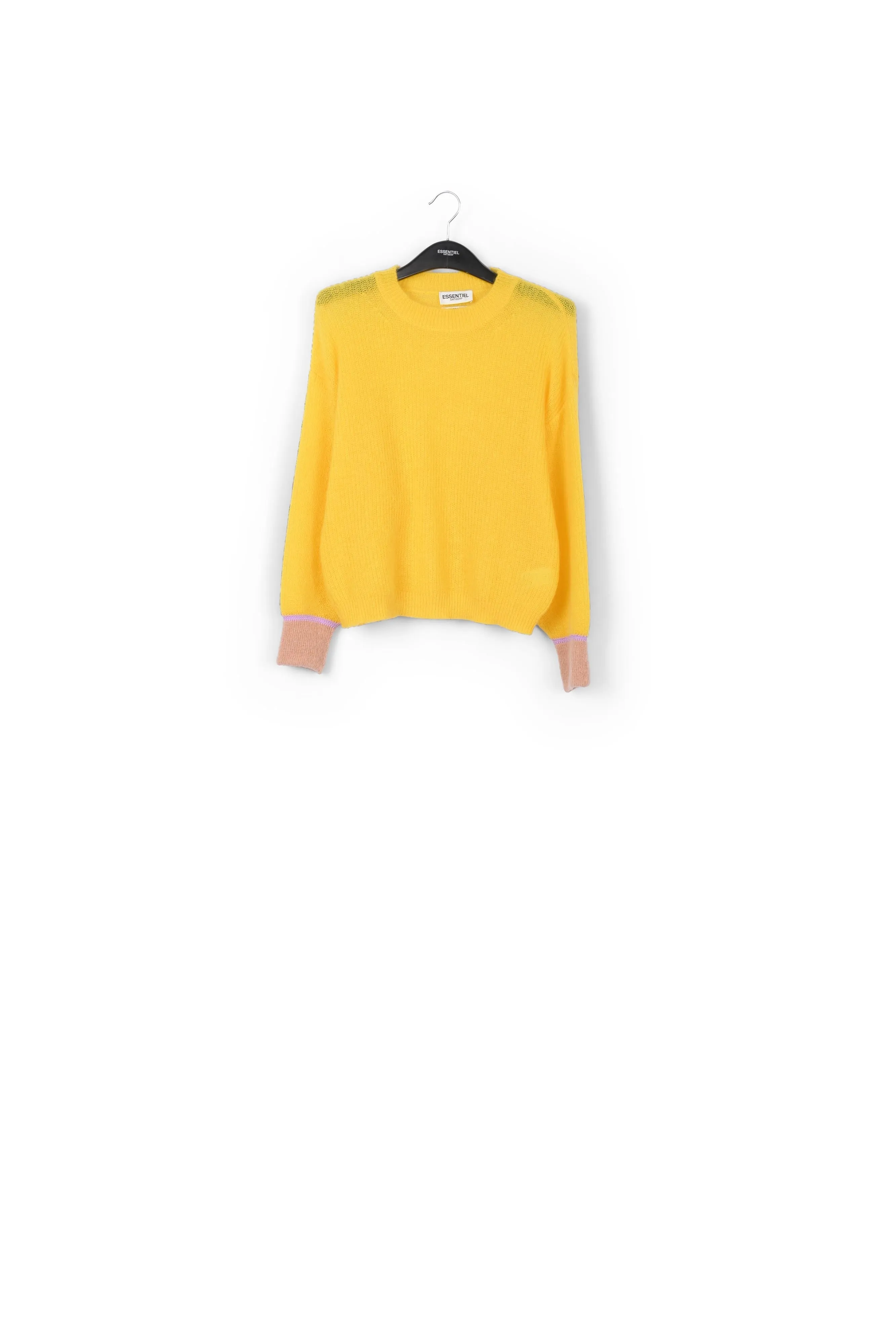 Yellow mohair-blend knit
