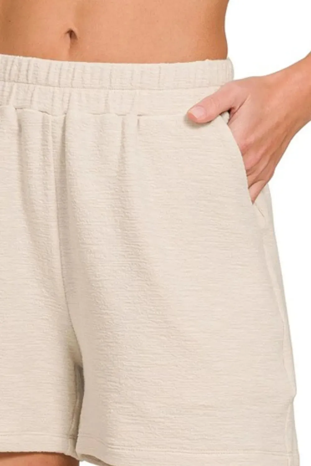 Zenana Cotton Slub Short Pants