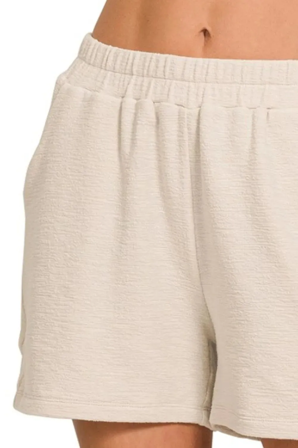 Zenana Cotton Slub Short Pants