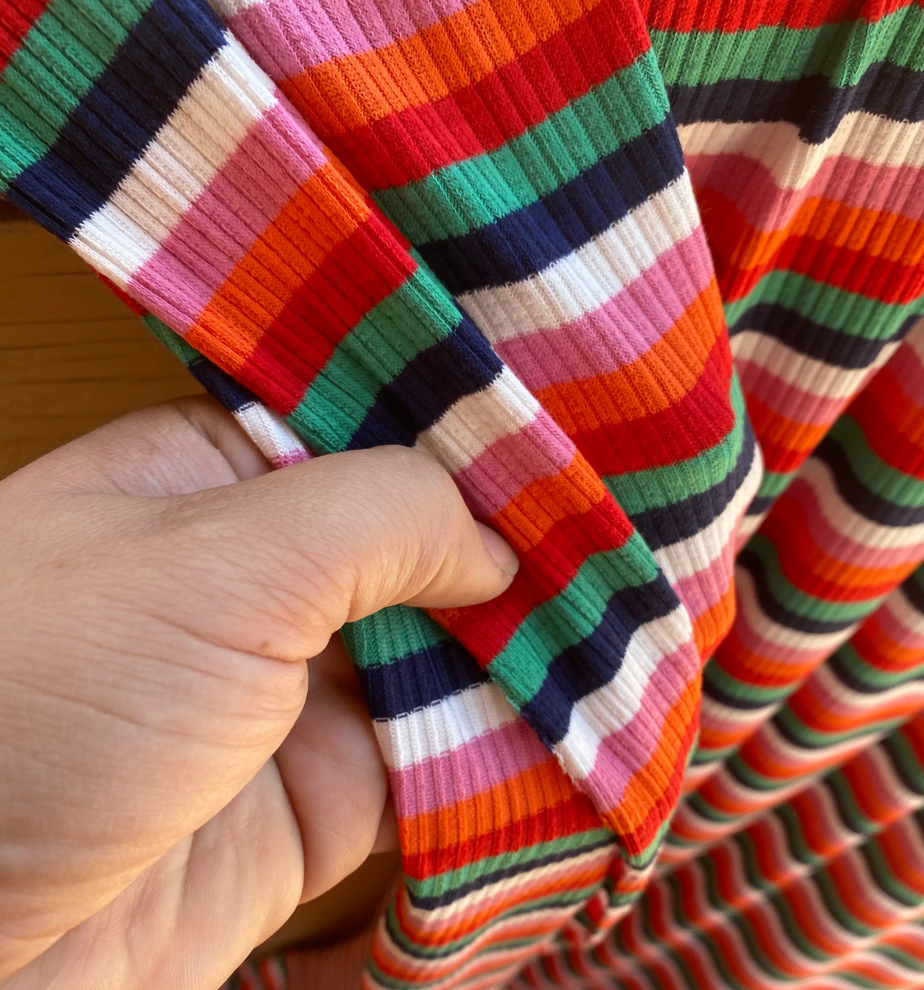 Zinnia Multicolor Stripe Ribbed Knit